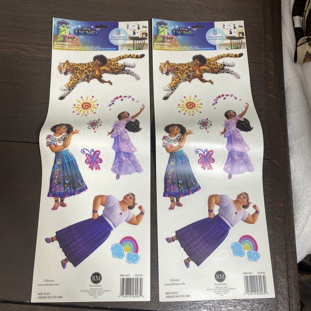Lot Of 2-New Disney Encanto Peel And Stick Wall Decals Reusable! By RoomMates